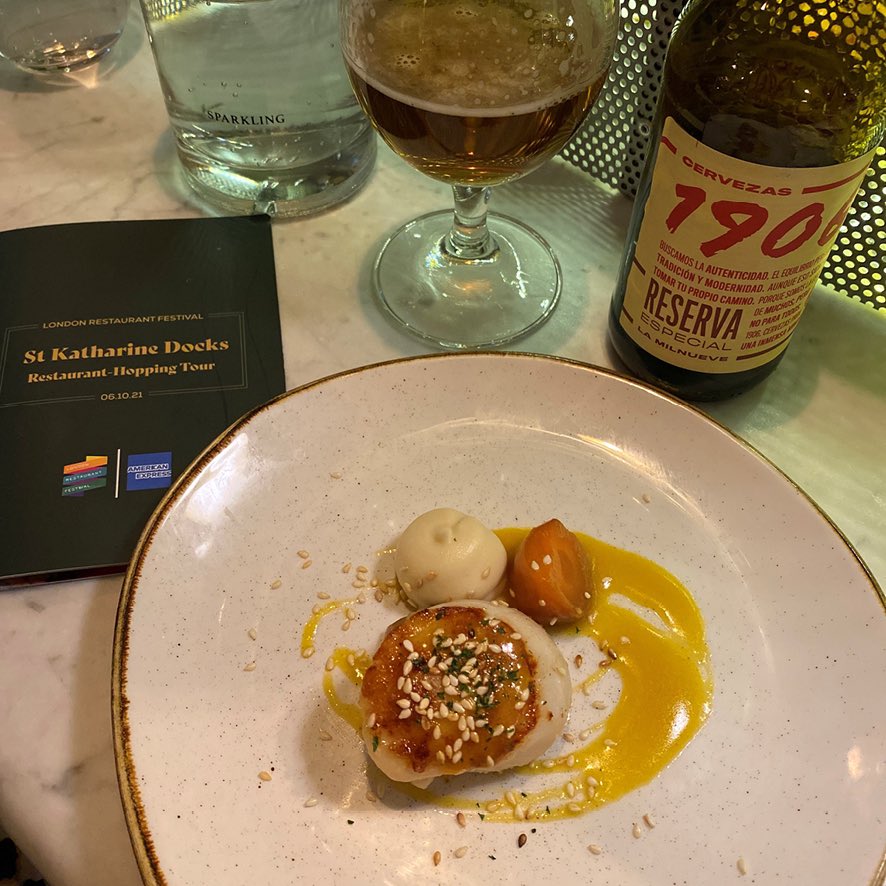 About last night: we welcomed back the @LondonRestaurantFestival2021 with a #HoppingTour of four of our amazing Restaurants here at St. Kats. What a fantastic way to show off the #culinary #skills there are in this little corner of #London eh? #londonrestaurantfestival2021