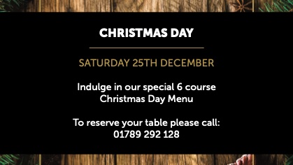 News just in - CHRISTMAS AT LOXLEYS IS BACK! 🎄
The Loxleys family cannot wait to spend Christmas with you again this year. Our indulgent, 6 course Christmas Day menu is very popular and books up quickly so do not miss out. 
Call us on 01789 292 128 to book! 
#christmasiscoming