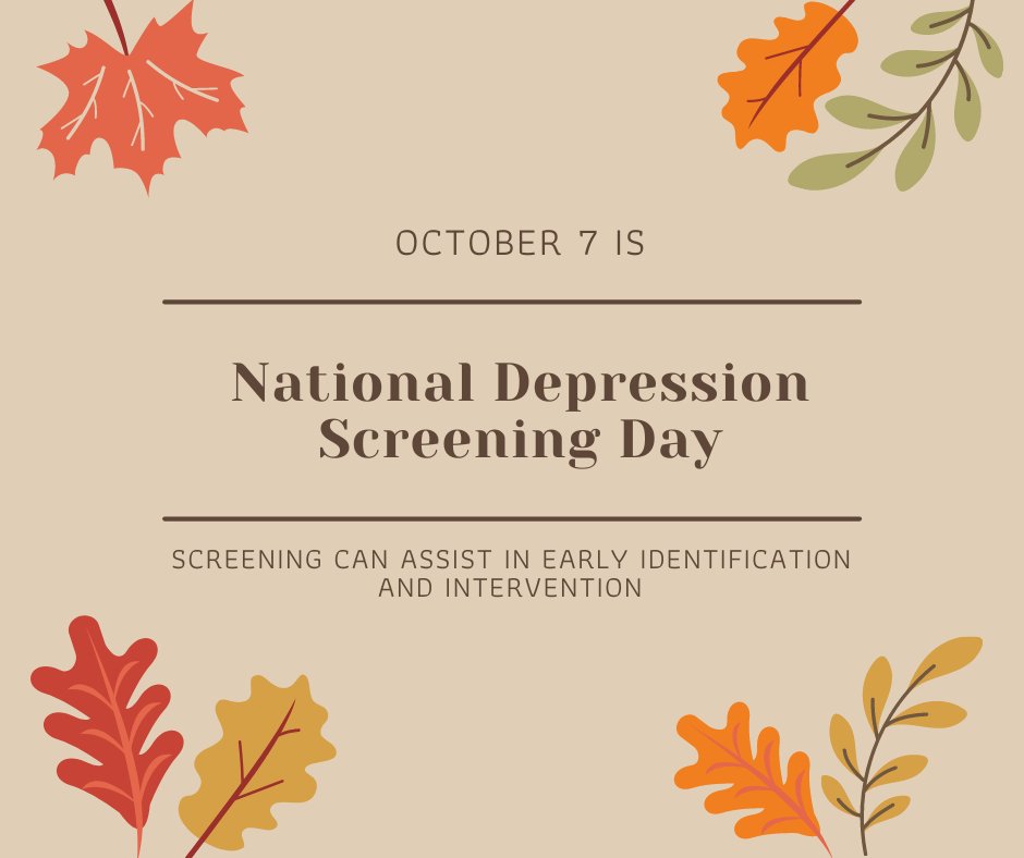 AspireOt's tweet photo. Occupational therapy practitioners can play a key role in  identification of depression.  
You can find a free online depression screening provided by Mental Health America at : https://t.co/gNkrwtde9v
#NationalDepressionScreeningDay #mentalhealth #OccupationalTherapy https://t.co/6me09Tug9y