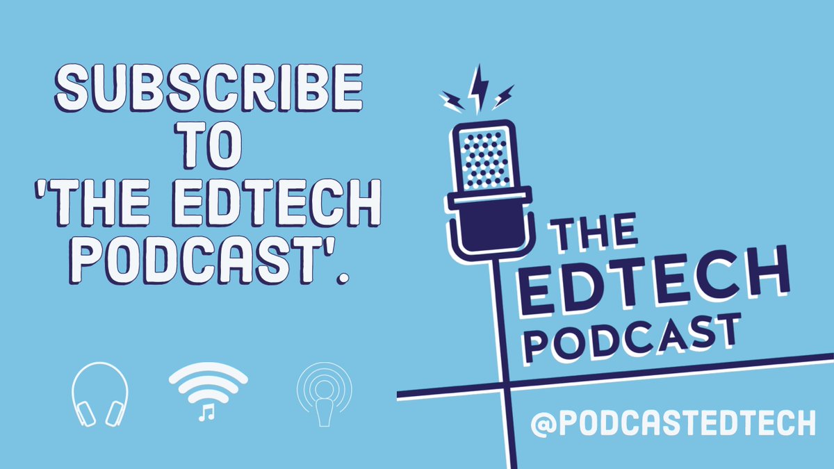 PodcastEdtech's tweet photo. Have you subscribed yet?😎
Subscribe and follow @PodcastEdtech to get the latest episodes ⬇️
via @Spotify > https://t.co/iPJfGmHi5a
via @ApplePodcasts > https://t.co/VnQCzuscsk
You can also find us on @Stitcher @tunein @amazonmusic @GooglePlay @audibleuk and more #edtechpod https://t.co/8QHlnermpZ