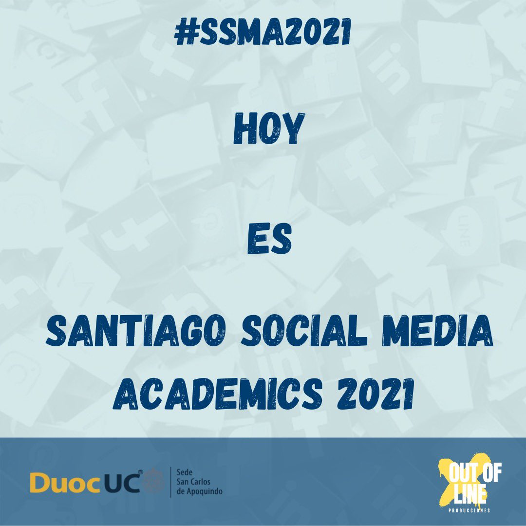 SSMA2021's tweet photo. ¡Llegó el día! 
Hoy se vivirá el #SSMA2021 🎯💥
Los esperamos 🙌🏻

#SocialMedia #MarketingDigital #Marketing #DuocUC https://t.co/n52chKaK6W