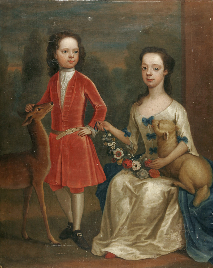 AncientHouseMus's tweet photo. #MusPets
Here are the Jacob Family children with a deer and pet lamb. https://t.co/L2YX2Hpcga