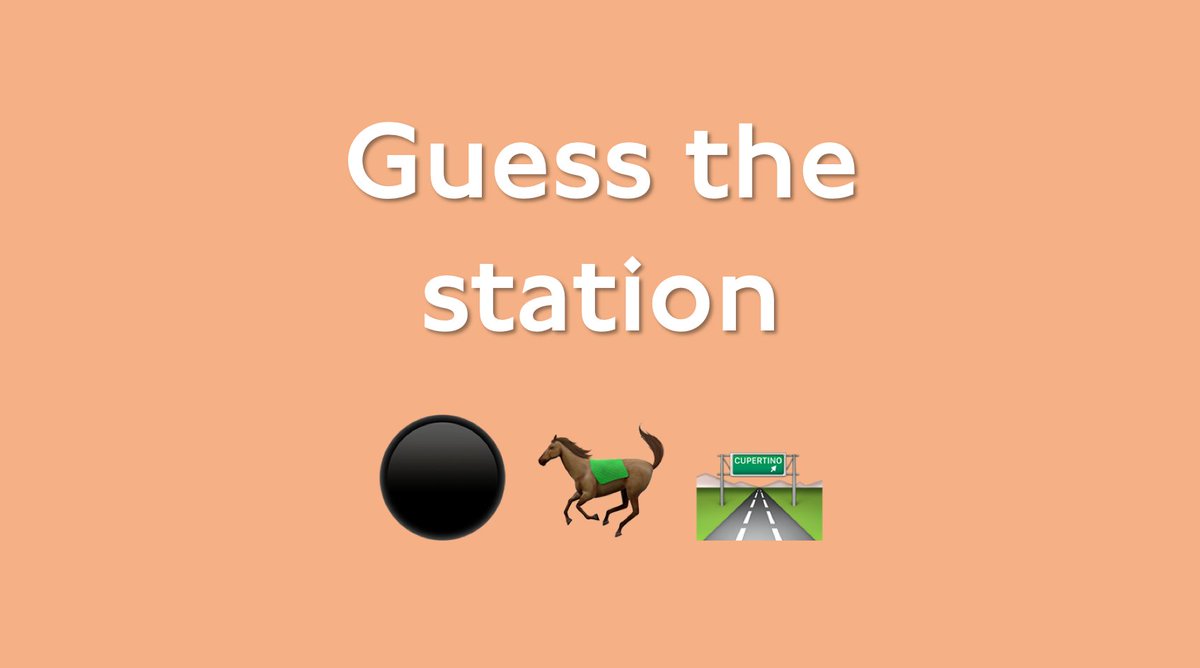 Can you #GuessTheStation? ⚫️ 🐎 🛣