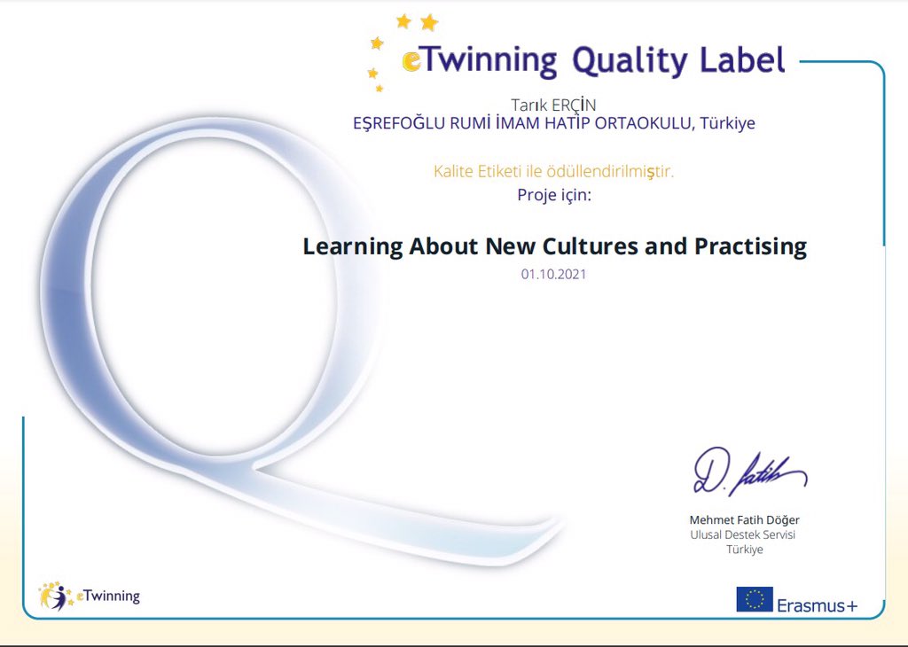 Lancap_2020's tweet photo. The Turkish partners of our international eTwinning project were awarded the Quality Label by the National Support Service.
@eTwinning_ist @BakirkoyMEM @ErsahinMustafa @OzelYesilkoy @DikmenGuluc @SehitOktayOO @Erefolurumiiho1 @h_dogaortaokulu @kdzturgutreis @60yilatakoyort https://t.co/UhiMNQCRdj