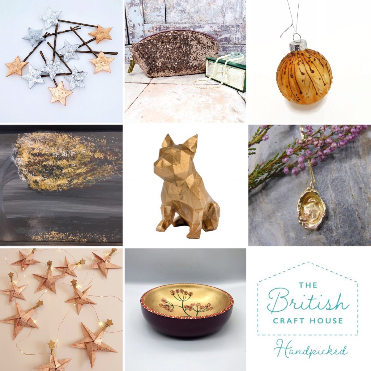 Gold is my theme for this weeks #teamworkthursday collage. The amazing makers are <a href="/EccentricElla/">René Trewern</a>, Scarlet Willow Designs, Andy Duggan Artwork, <a href="/MarokkaDesign/">Marokka Geometric Design</a>, @craftyboaters, <a href="/PaperFlowerSh0p/">LittlePaperFlowerShop</a>, <a href="/Cheryls_Jewels/">CherylsJewellery - Cheryl Jenkins</a>, <a href="/wildrosedesign7/">Linda Wild</a> #teamtbch #handmadegifts