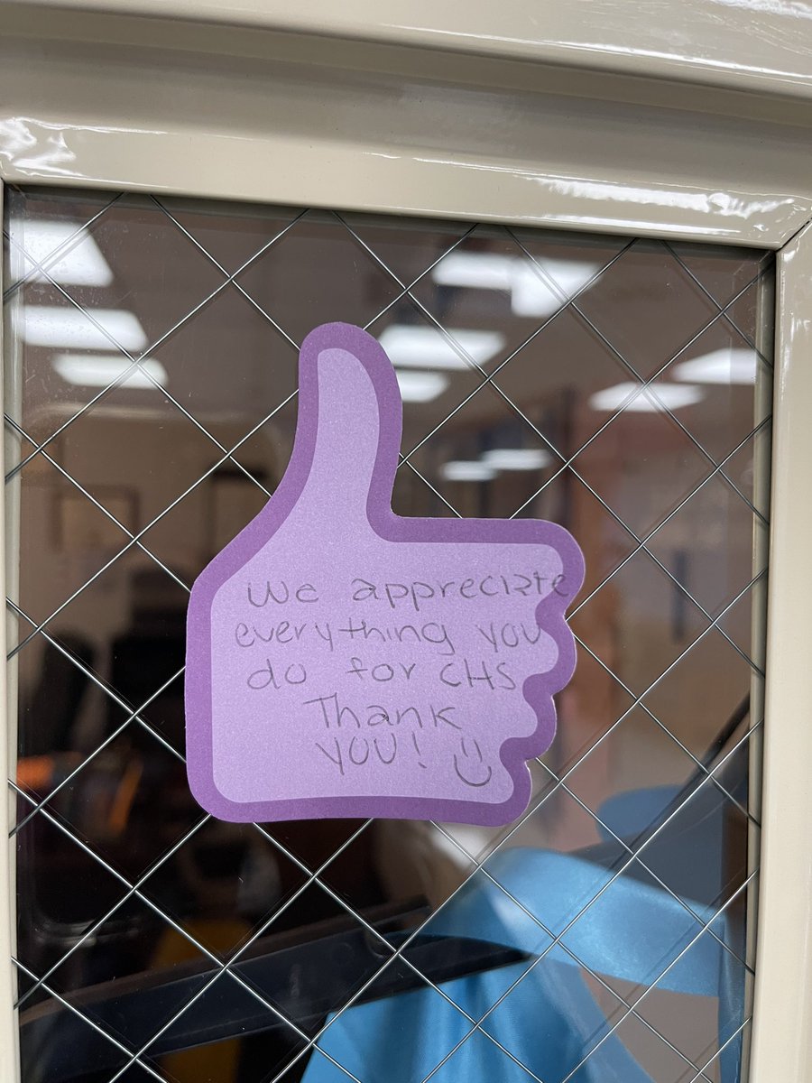 Surprise note on my door makes for a great day!💙 #ALLChesapeake <a href="/IMChesapeakeHS/">Chesapeake High School</a>
