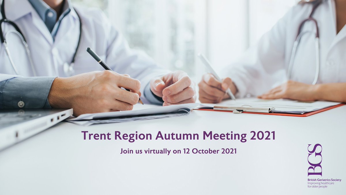 GeriSoc's tweet image. 📢 UPCOMING VIRTUAL EVENT: Join us virtually on 12 October for the BGS Trent Region Autumn Meeting 2021

🗣 Topics include: #strokemanagement, #acutepain and more.

🖥 There's still spaces available, register now: bgs.org.uk/.../2021-trent…