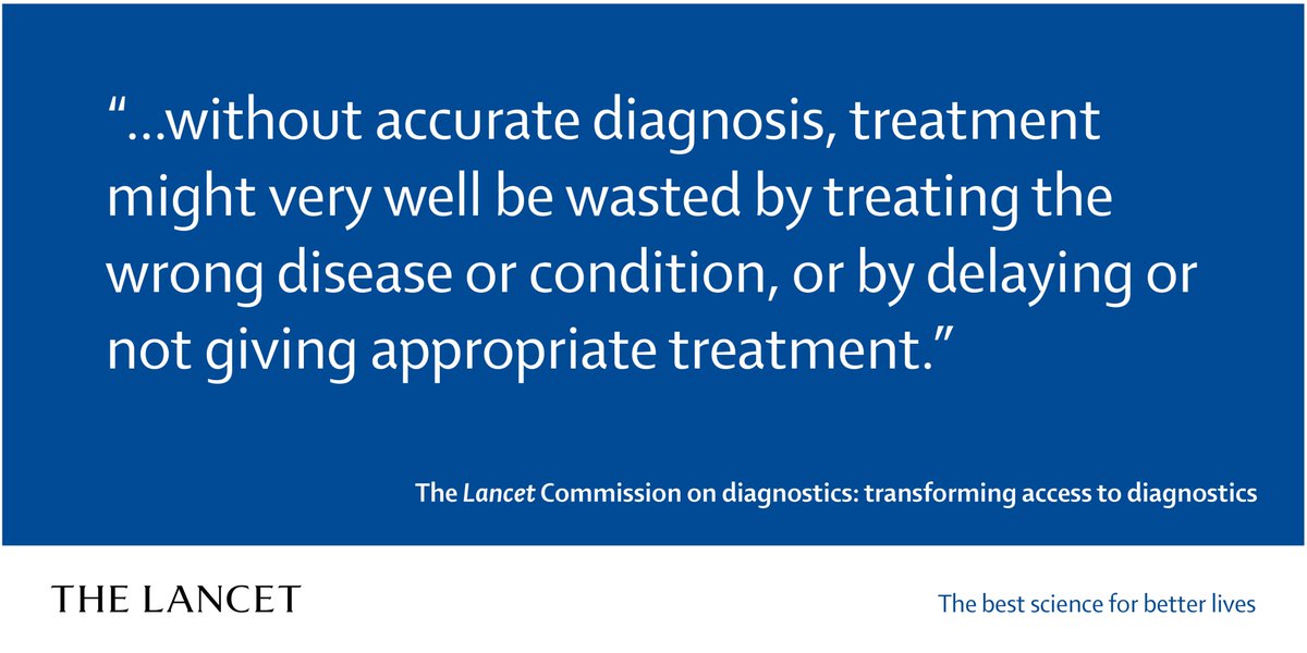 TheLancet's tweet photo. Diagnostics and treatment are interdependent—but diagnostics are: 
-under-recognised
-under-resourced
-under-funded

Policymakers and funders must prioritise #diagnostics to reduce the diagnostics gap and prevent premature deaths. 

🔗 https://t.co/wXaA5d0OQQ #DiagnosisForAll https://t.co/YthZOGoJ6x