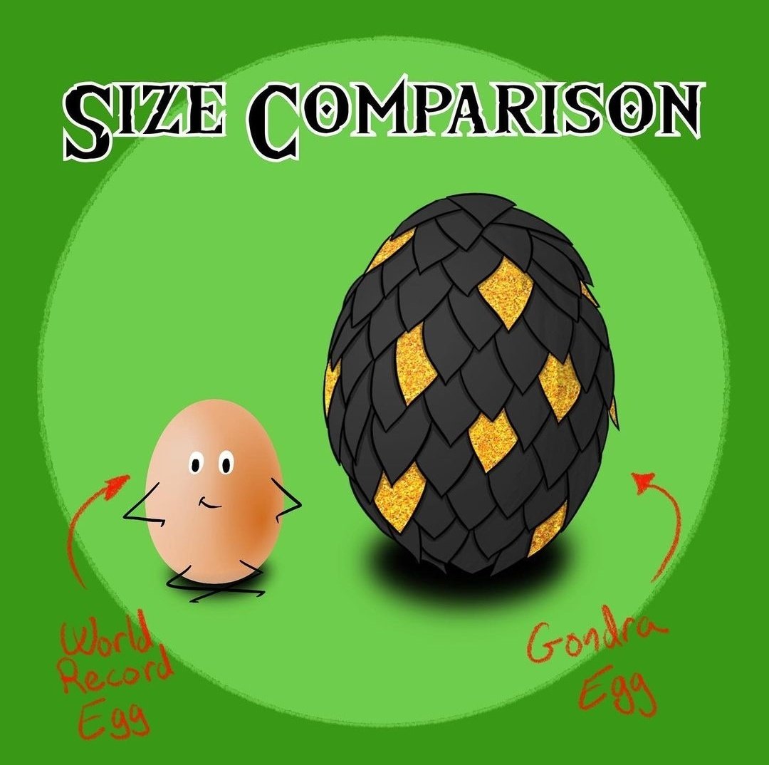 GondraNFT's tweet photo. Gondra egg size comparison 🤏 https://t.co/yJiNVypTmY