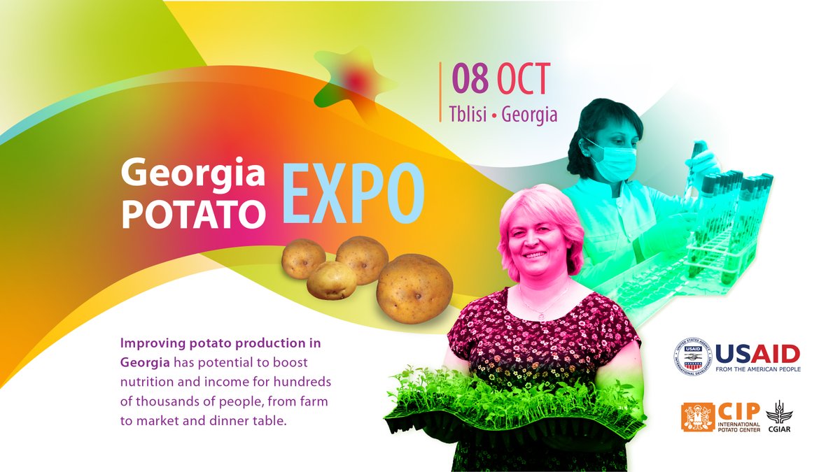 Cipotato's tweet photo. The Georgia Potato Expo will provide opportunity for public and private actors to share ideas for enhancing the potato π₯ sector!
ππ½ https://t.co/QIJnUGTNHS
πΈ @USAIDGeorgia
#Georgiapotatoes #USAIDinGeorgia #qualitypotatoes https://t.co/QFOPN2pEBz