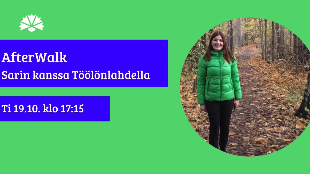 sarisarkomaa's tweet photo. #Afterwalk starttaa. Seuraavan kerran kävellään yhdessä ti 19.10. Töölönlahden ympäri ajankohtaisten Arkadianmäen ja Helsingin asioiden sekä hyvän seuran kera. Lähtö klo 17.15 #Pikkuparlamentti (Arkadiankatu 3) edestä #tervetuloa mukaan #kävelytekeehyvää @KokoomusHki #Helsinki https://t.co/ahKqn6oPDa