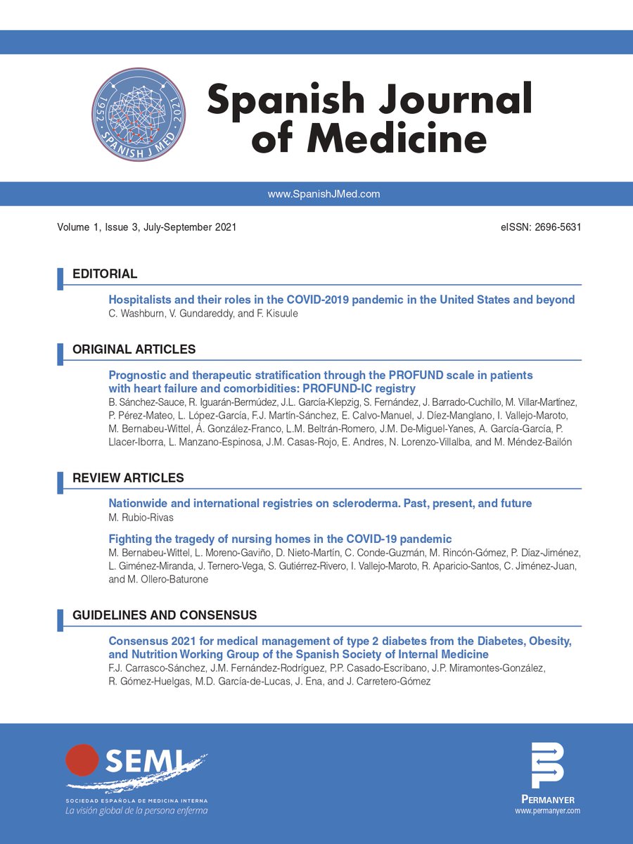 SpanishJMed's tweet photo. 📘Publicado el número 3⃣-Volumen 1⃣ (julio-septiembre) de la @SpanishJMed, publicación científica #openaccess, online y en inglés puesta en marcha este año por @Sociedad_SEMI
🔎Consúltala aquí https://t.co/2dot0J57Vi
#SEMITuit #InternalMedicine (1/3)⬇️⬇️⬇️ https://t.co/7HKNqV2MUd