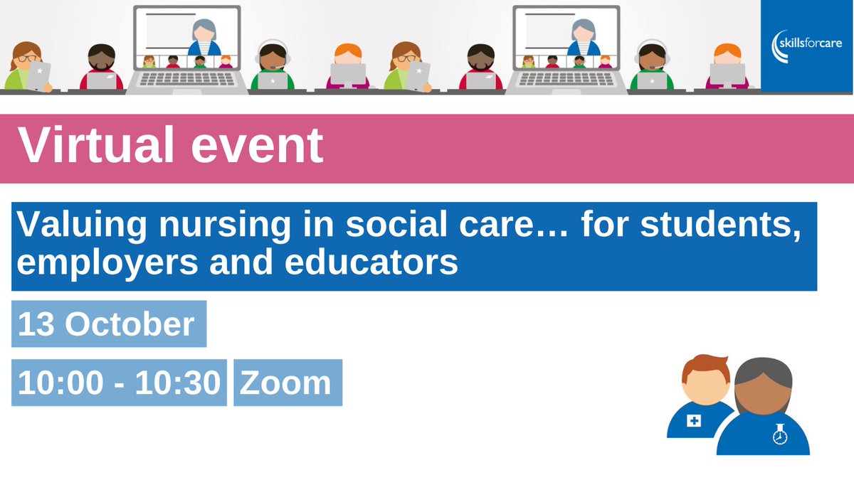 Valuing nursing in social care 📅 13 Oct 🕛10:00-15:00 It’s the first of its kind. We’ll be launching our new guide ‘How to make the most of student nurse placements in social care settings' as well as networking opportunities. Register: bit.ly/3l13Eco