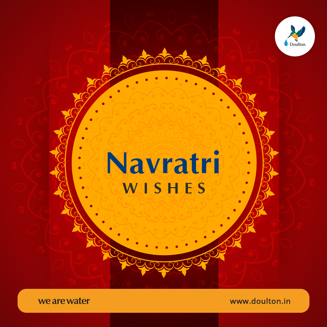 DoultonIndia's tweet photo. Team Doulton wishes all its patrons and well wishers a Very Happy, Healthy &amp; Prosperous Navratri!
Bring home a Doulton this festive season and bring home tons of good health &amp; clean, rich drinking water!

#StayHealthy #DoultonWaterFilters #ReconsiderRO #Microfiltration #SaveWater https://t.co/owwfTtjtOQ
