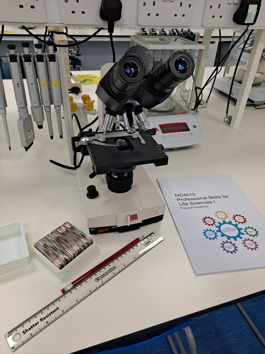 M_Cordingley's tweet photo. All set for #MD4010 practicals! Looking forward to working in the labs with Level 4 students from @UoCMedSchool #microscopy #scientificdrawings https://t.co/QE9LjbcUzE
