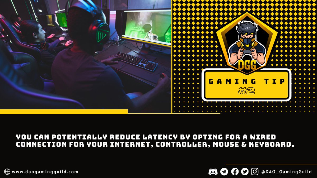 MetaGamingGuild's tweet photo. #DGGgamingtip 🎮🎮🎮
💡Wired connection works better than wireless. Here's why 👉 It offers:
✔fast
✔consistent and
✔reliable connection
#DAOGamingGuild #DGG #playtoearn #p2e #nft #nftgaming #play #community #blockchain #gamer #gaming #wiredgaming #wiredconnection https://t.co/0pdppdkC1o