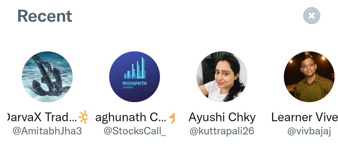 VKIndiaFirst's tweet image. These are the real superstars of Stock Market! This is for millions like me who look for some solid information and learning!
@AmitabhJha3 @kuttrapali26 @DillikiBiili @nakulvibhor @vivbajaj @chartmojo @caniravkaria @chartbent @stockifi_Invest @StocksCall_