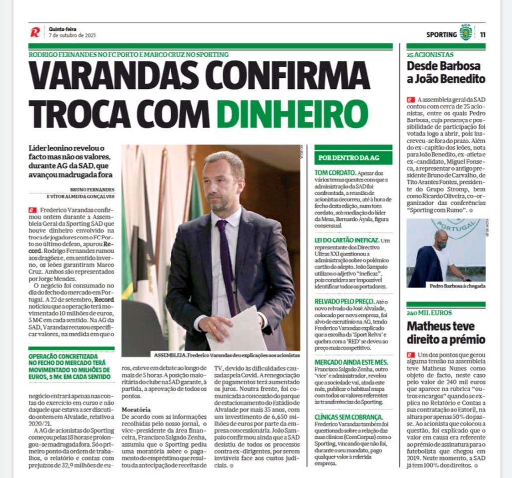 leaodaarrabida's tweet photo. A AG da Sporting SAD na imprensa https://t.co/1K1zJqnLQV