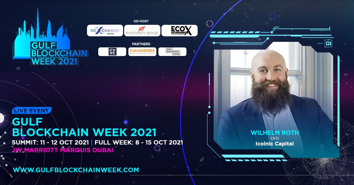 Coinmerce Capital (@icoinic_nl) on Twitter photo The Gulf Blockchain Week is around the corner and we're happy to announce that <a href="/wilhelmtroth/">Wilhelm Roth</a> will be a speaker at the Summit on Monday Oct 11 at the 4PM panel "Digital Asset Management: From Asset Tokenisation to the Emergence of ETFs". Get your tickets
gulfblockchainweek.com/#Tickets The Gulf Blockchain Week is around the corner and we're happy to announce that <a href="/wilhelmtroth/">Wilhelm Roth</a> will be a speaker at the Summit on Monday Oct 11 at the 4PM panel "Digital Asset Management: From Asset Tokenisation to the Emergence of ETFs". Get your tickets
gulfblockchainweek.com/#Tickets