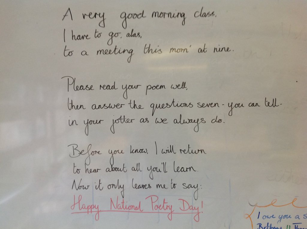 Foxes_Class's tweet image. Happy #NationalPoetryDay !!!! We're very excited - can you tell