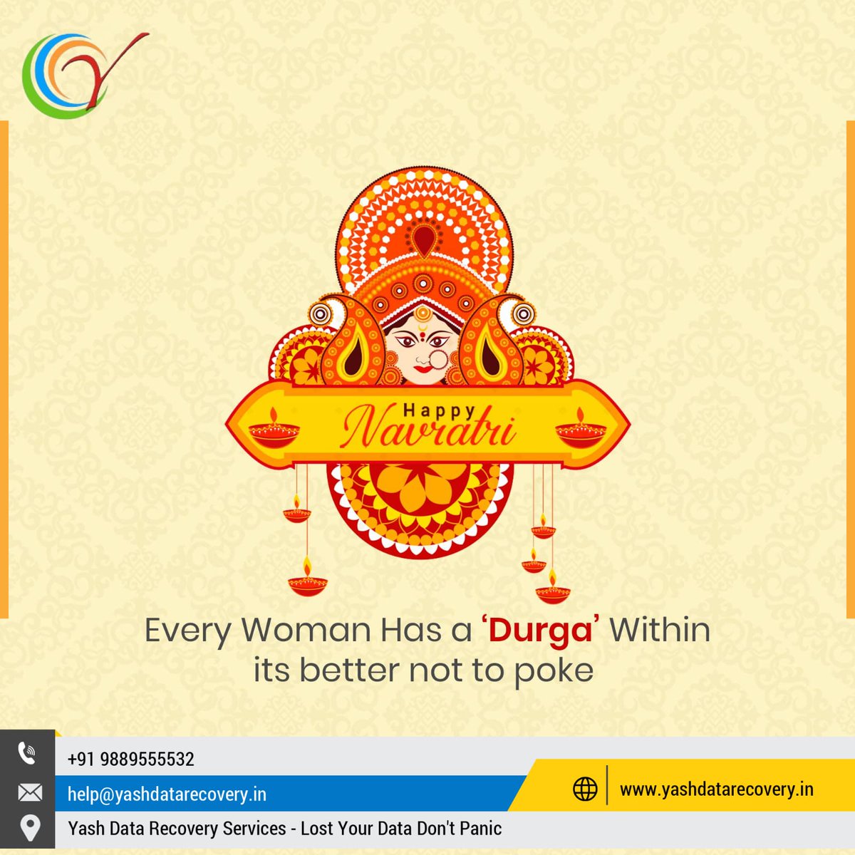नवरात्रि की हार्दिक बधाई एवं शुभकामनाएं!!🙂🙏
Lost Your Data Don't Panic
Contact us.
yashdatarecovery.in
#wdexternaldatarecovery #wdlaptopdatarecovery #yashdatarecovery #datarecoveryservices #damagehddrecovery #datarecoverycenter