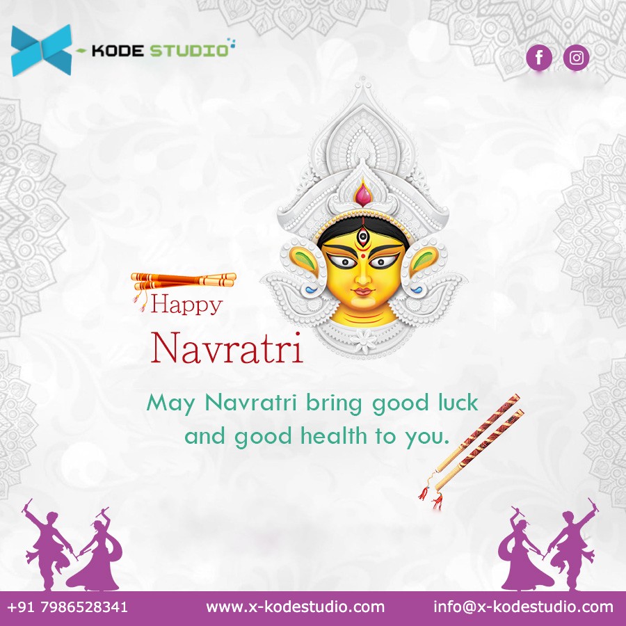 XKodeStudioLLP2's tweet image. On the auspicious occasion of Navratri we pray to Goddess Durga to shower her choicest blessings on all of you.

May her blessings transform the ordinary into the extraordinary, the darkness in our lives into light, and our agonies into ecstasies. #HappyNavratri to all!
