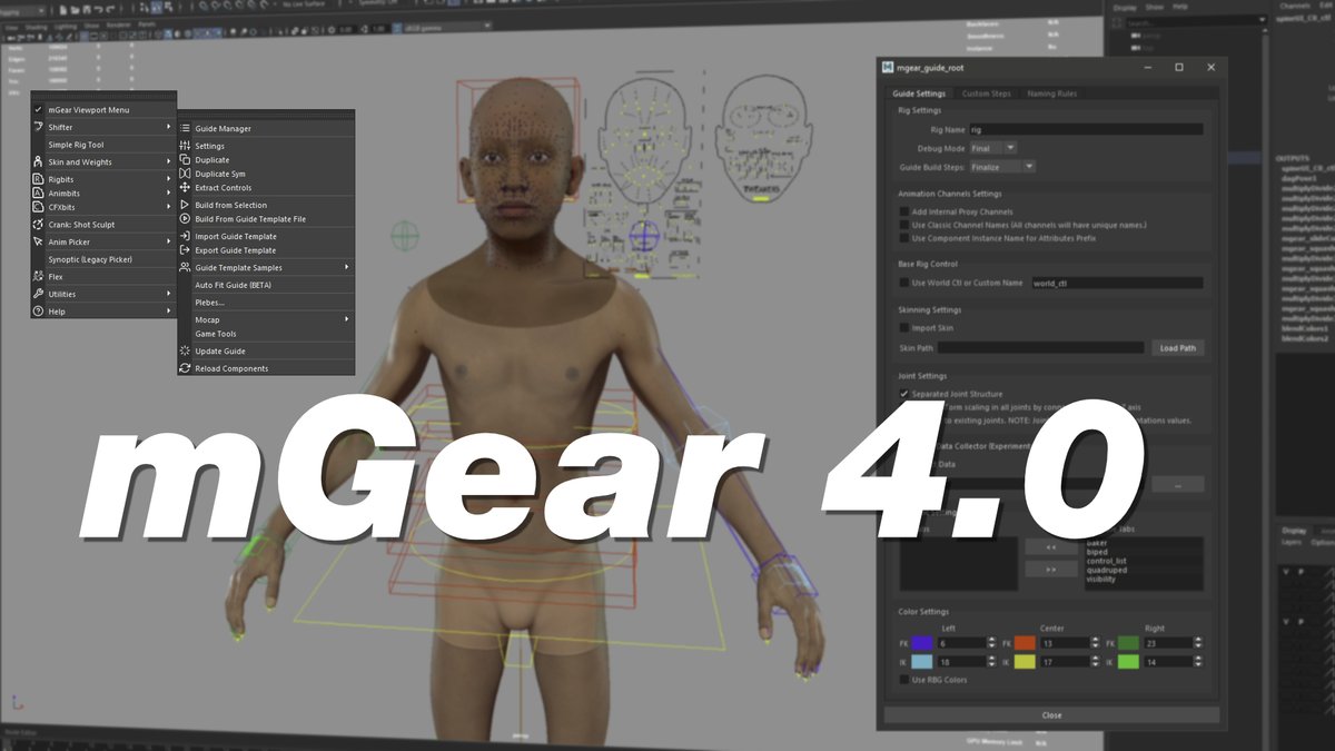 #mGear4 is available to download! 🎉🎉 github.com/mgear-dev/mgea… Big thanks to all the contributors and the mGear Dev Team! Happy rigging! Please check the new features on the youtube channel! youtube.com/playlist?list=…
