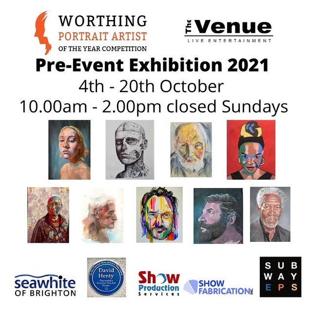 📰 NEWS 📰

Worthing’s fabulous Portrait Artist of the Year competition returns to The Venue, Worthing this month!  Visit the pre-event Exhibition at The Venue, Richmond Road entrance, to view the successful entries. Started 4th Oct and runs till 20th Oct.