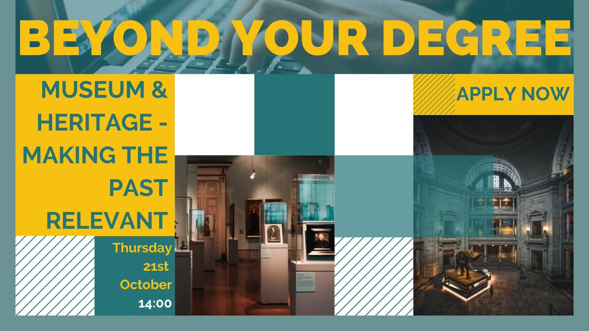 Calling all @WinchesterHist and @UoW_Archaeology students - considering your options post-university? Don't miss this event as part of ~BYD where we'll be exploring careers in Heritage and Museums by talking with an expert panel. Sign up now: ow.ly/lHAE50GmTiy