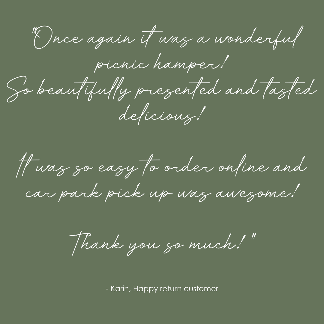 We adore hearing how we have made our customers happy and LOVE IT when they come back for more!
Enjoy one of our picnic hampers on-site or at home with our collection options, link in bio.