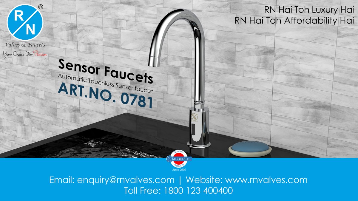 RNValves's tweet photo. Our touchless faucet is motion activated by just putting the hands under the tap. It will turn off automatically by just removing the hands. Hassle free automatic touchless sensor faucet will provide pure bliss.
#automaticfaucets #touchlessfaucets #sensorfaucets #bathaccessories https://t.co/thV6clOJlz