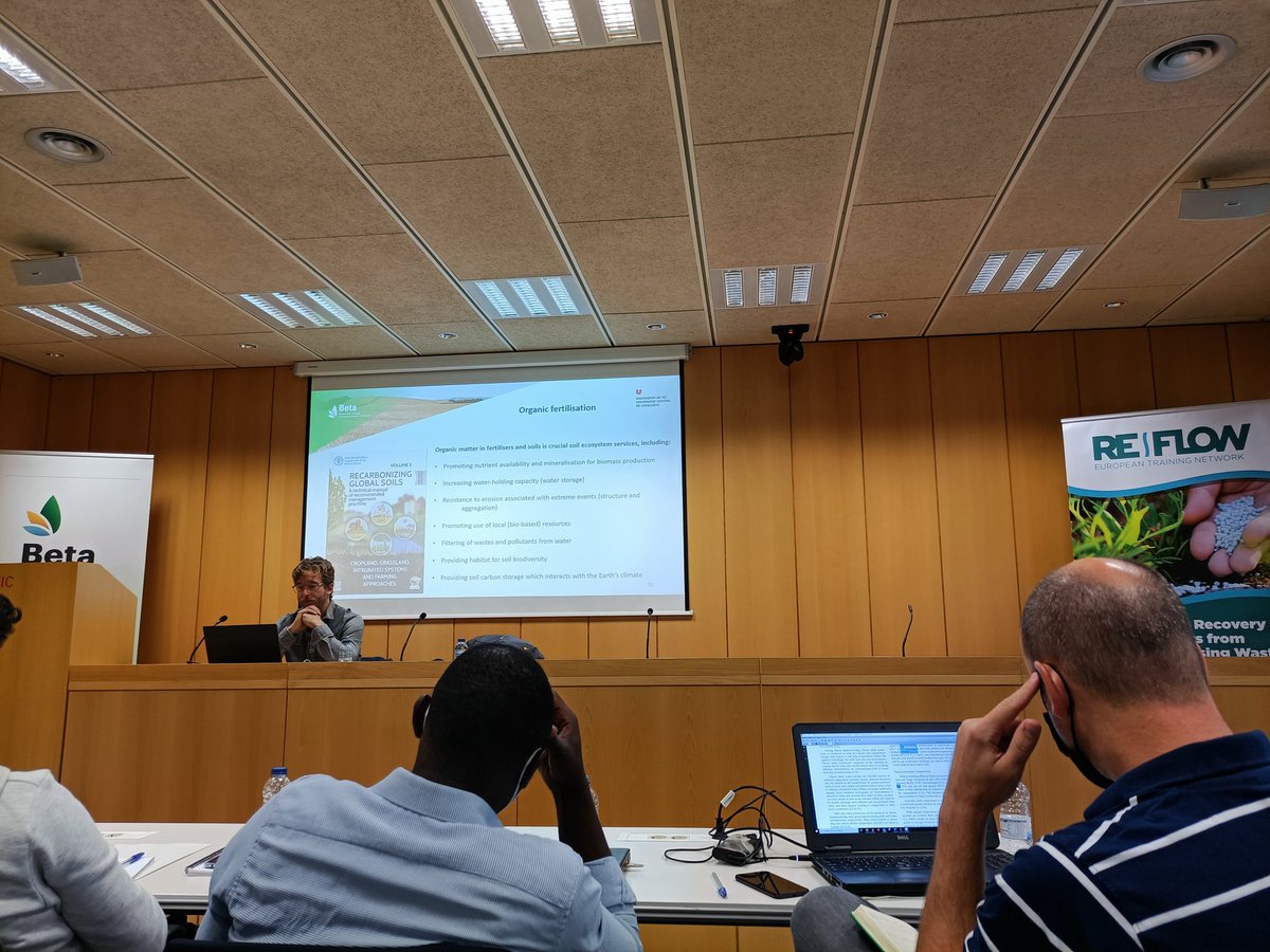 A very interesting topic about fertilization and novel bio-products given by @BETA_TechCenter, which can well connect with our #REFLOW project! @ETNReflow @UVic_PhD
@AarhusUni #PhosphorusRecovery #DairyProcessing #NutrientRecovery #Phosphorus #GHGsEmission #CircularEconomy