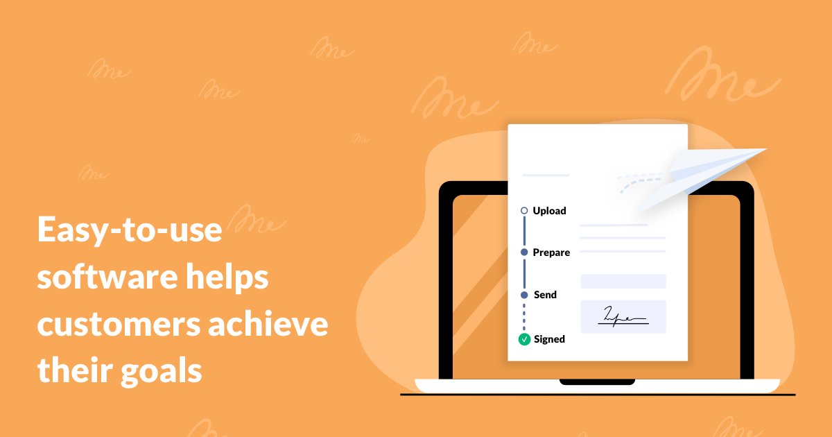 SignRequest's tweet image. When it comes to software, less is often more ✅ That’s why a simple, intuitive, easy-to-use e-signing solution helps you get things done and reach your goals faster.
Find out why SignRequest believes in customer-focused simplicity: bit.ly/3ApWLaw #esignatures #cutcosts