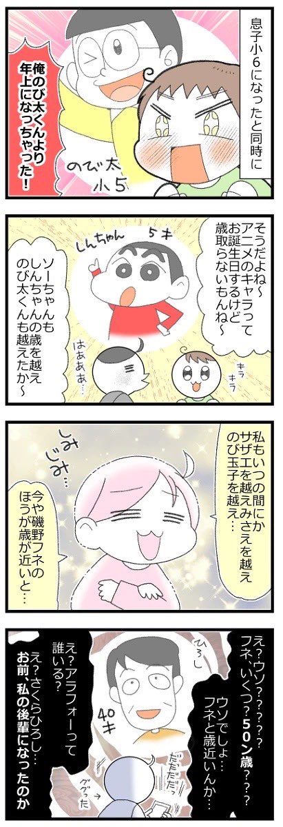 うかつにアニメキャラの年齢を調べてはいけない #漫画が読めるハッシュタグ 
