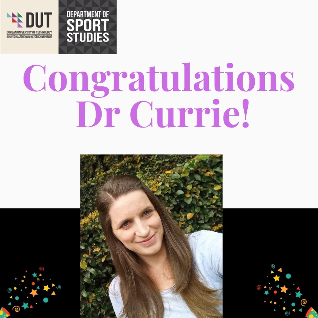 Congratulations to Dr Currie on her appointment as the new Head of Department: Sport Studies.

We look forward to working with you in taking our Department to greater heights.

#facultyofappliedscience #newboss #newgoals💪 #newleader #greatworkingteam