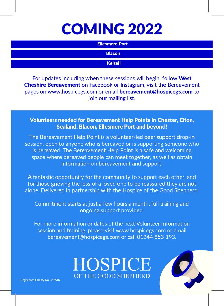 cwvolaction's tweet photo. The Bereavement Help Point is a friendly space open to anyone who is bereaved or is supporting someone who is bereaved. A community initiative delivered in partnership with @HospiceGS https://t.co/Zipz8K61ZE