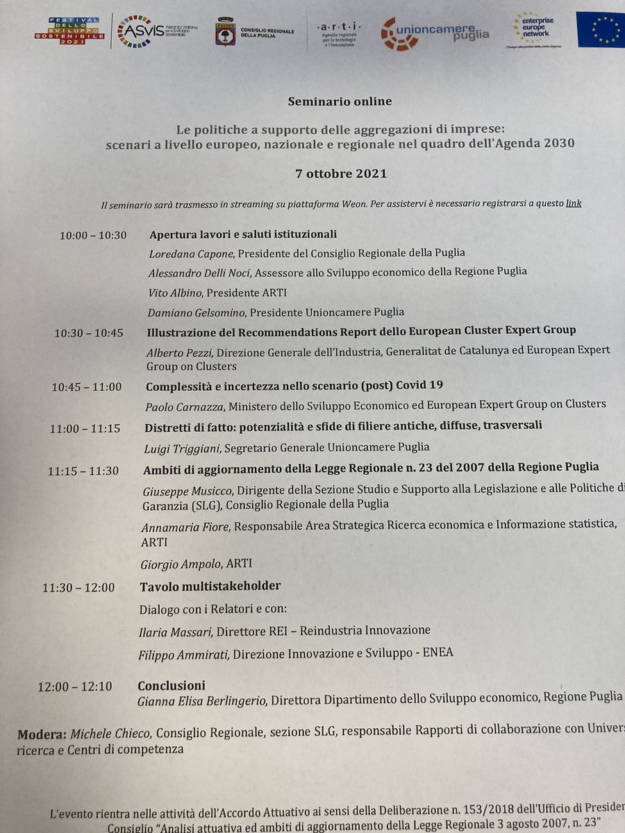 albertopezzi's tweet photo. Honoured and grateful to participate to my first hybrid event in Bari around #cluster policies and the #EEGC report cc @tcinetwork @Clusters_EU @AlliedClusters @EU_Growth @ArtiPuglia https://t.co/Z7aVnwsDoQ