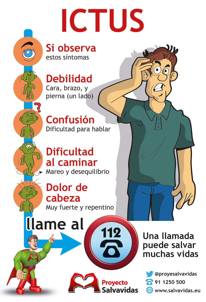 112cyl's tweet photo. 👀 Presta mucha atención a estos síntomas, se identifican fácilmente y son claves para poder actuar cuanto antes en caso de #ICTUS 
#Consejos112 https://t.co/aoWtFQZJro