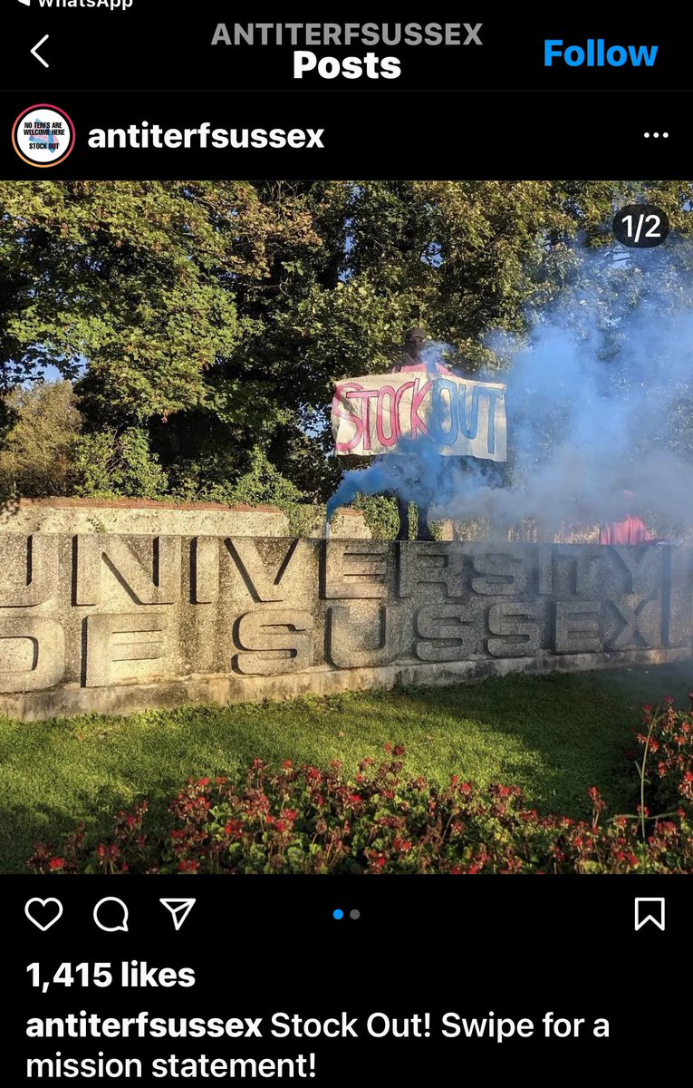 JeanHatchet's tweet photo. A declaration of woman-hating. That woman is Kathleen Stock and she is your employee. A respected academic and author with an OBE. Act swiftly. Women are watching out for her and hoping for her safety. Why aren’t you? @SussexUni #ShameOnSussexUni https://t.co/65cPUTZ4yz