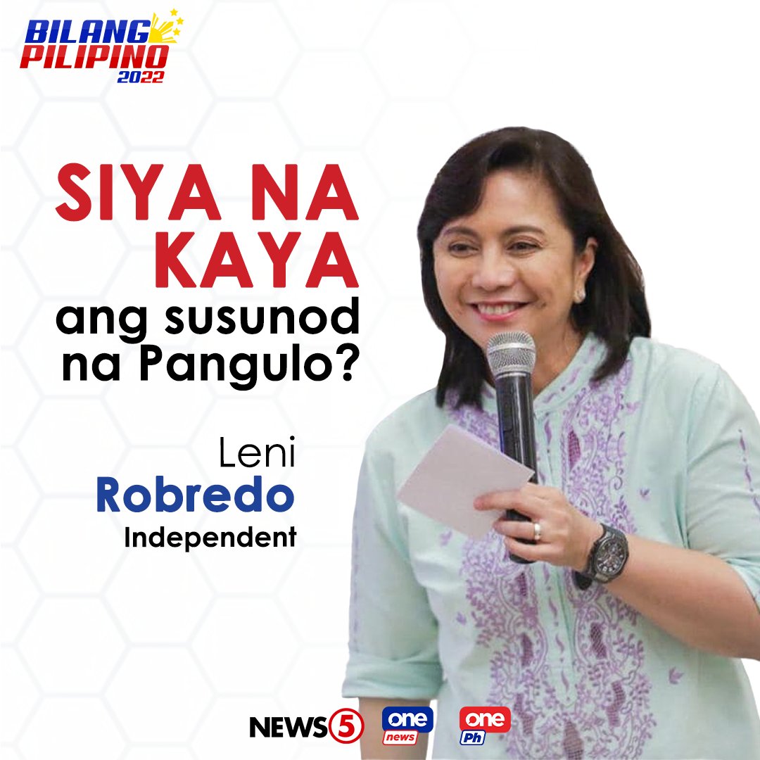 News5PH's tweet photo. Nakapaghain na ng certificate of candidacy sa pagkapangulo si Vice President Leni Robredo at tumatakbo siya bilang independent candidate. #BilangPilipino2022 https://t.co/IJX8CJ4LcU