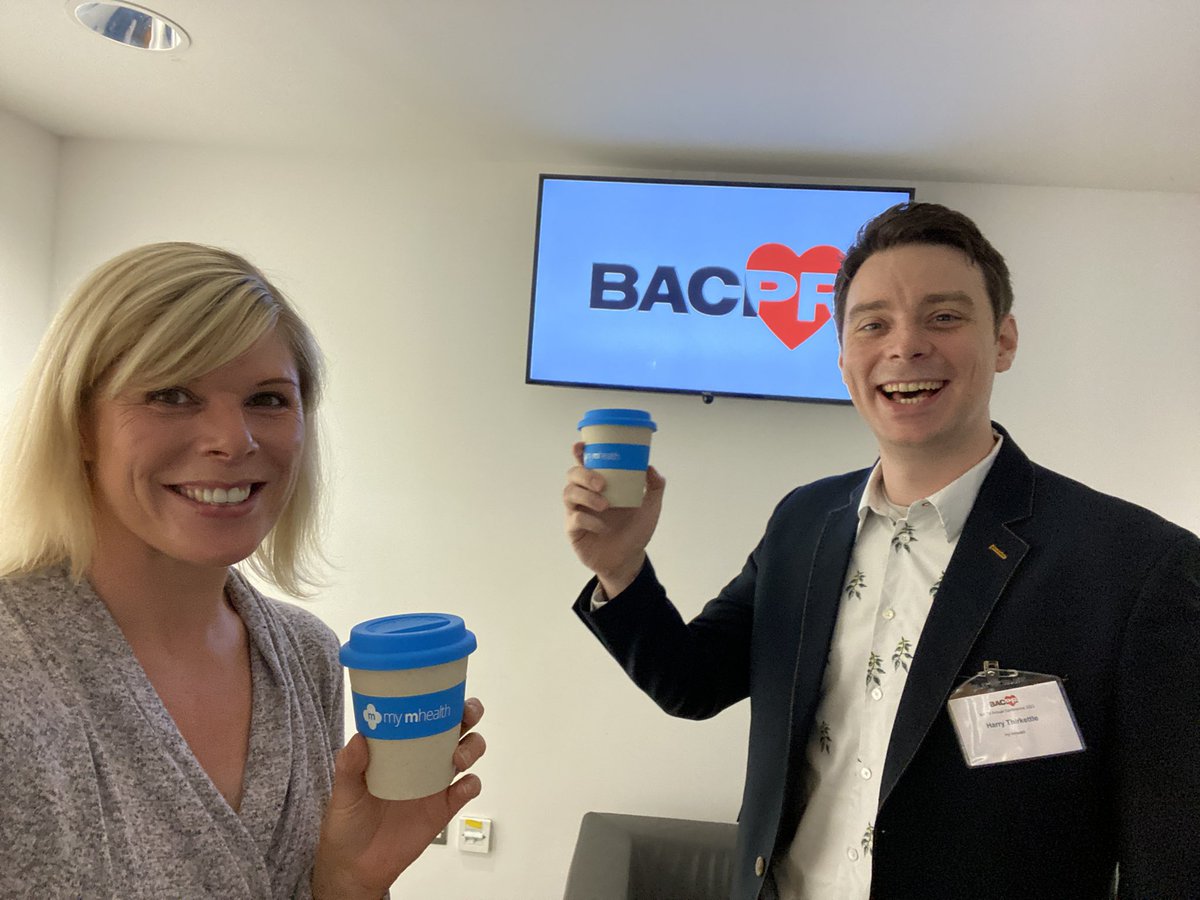 All ready at the <a href="/bacpr/">BACPR</a> conference 2021. Looking forward to a fab 2 days and loving our new sustainable coffee cup. Come and grab yours if you’re attending in person <a href="/mymhealthltd/">my mhealth</a>