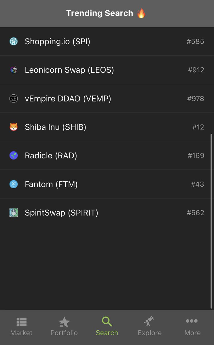 VEMPHorizon's tweet photo. vEmpire DDAO &amp; $VEMP token is trending on CoinGecko 🔥 

✅ Metaverse token 
✅ Gaming token     
✅ NFT token            
✅ DeFi token

Probably nothing….. 😉😏

https://t.co/2C4IHtkj0n 

#NFT #metaverse #trending #crypto #P2E #NFTGame #cryptocurrecy https://t.co/u0WrAqK02t