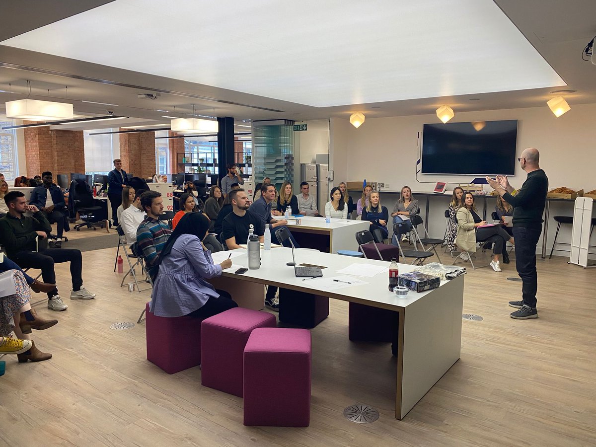 kineticwwUK's tweet photo. This week our teams got together for the first time since the first lockdown! Our IRL reunion included a fantastic session with the inspirational @andynairn all about luck. 

#LifeIsLivedOutside #ReturnToOffice #OOH #TeamsIRL #OneKinetic https://t.co/24VeUKane9