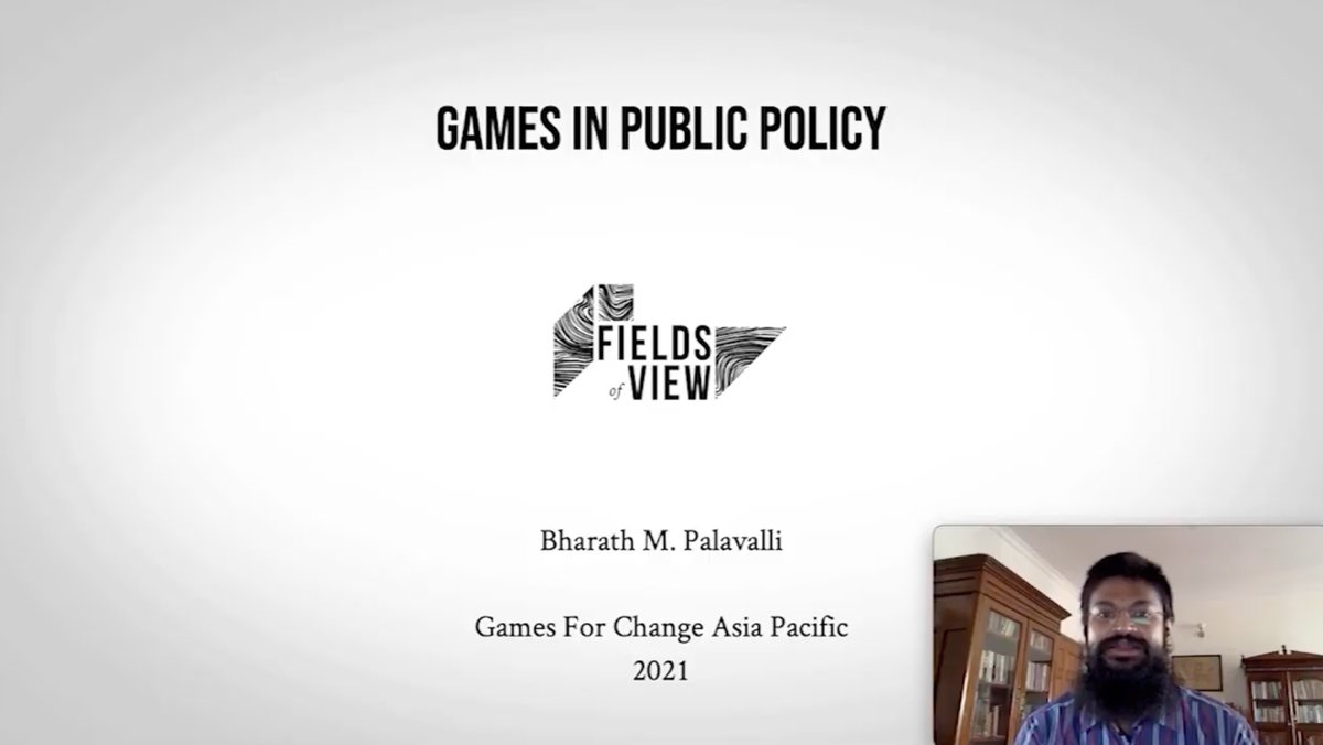 fovlabs's tweet image. @bharathmp elaborates on a decade of @fovlab&apos;s work using games to address issues in a land of diversity, at Games for Change Asia Pacific 2021 @g4capac.

Showcasing how #games help stakeholders explore and experience conflicts and consequences through multiple pathways.#G4CAPAC