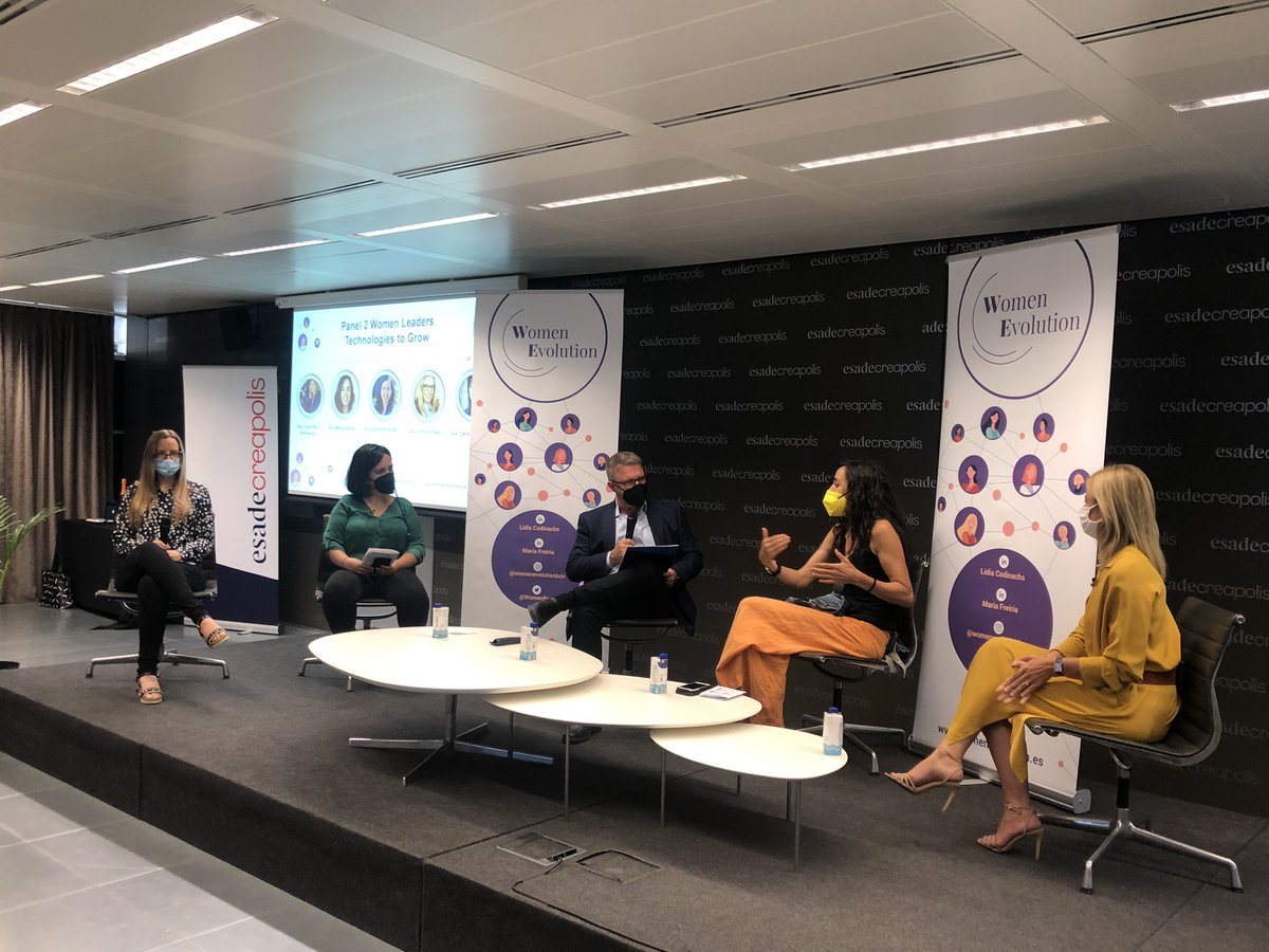 WomenBcn's tweet photo. 👍🏻🌟 Panel 2 We Leader. New Technologies to Grow #WeBarcelona desde @EsadeCreapolis #SantCugat con @XavierFerras @ESADE @MonicaRocaA @cambrabcn Sra. Laura Ros Verhoeven @VW_es @Steleta @MWCapital @CarissaVeliz @UniofOxford y @Victoria_AGago @EBlockchainCon #LiderazgoFemenino https://t.co/5rkEUafgSU