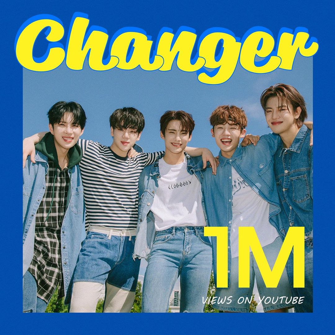 ACEtagram_7's tweet photo. 211007 
[#ACE_CONGRATS] 🎉

'Changer' M/V HITS 1 MILLION VIEWS on YOUTUBE
Thank you CHOICE 📧

🎥 https://t.co/w8sB3iH4NJ

#에이스 #ACE #ACE_Changer #Changer
🖇️https://t.co/czeFdaVpfu https://t.co/1yZ2kPR7gf