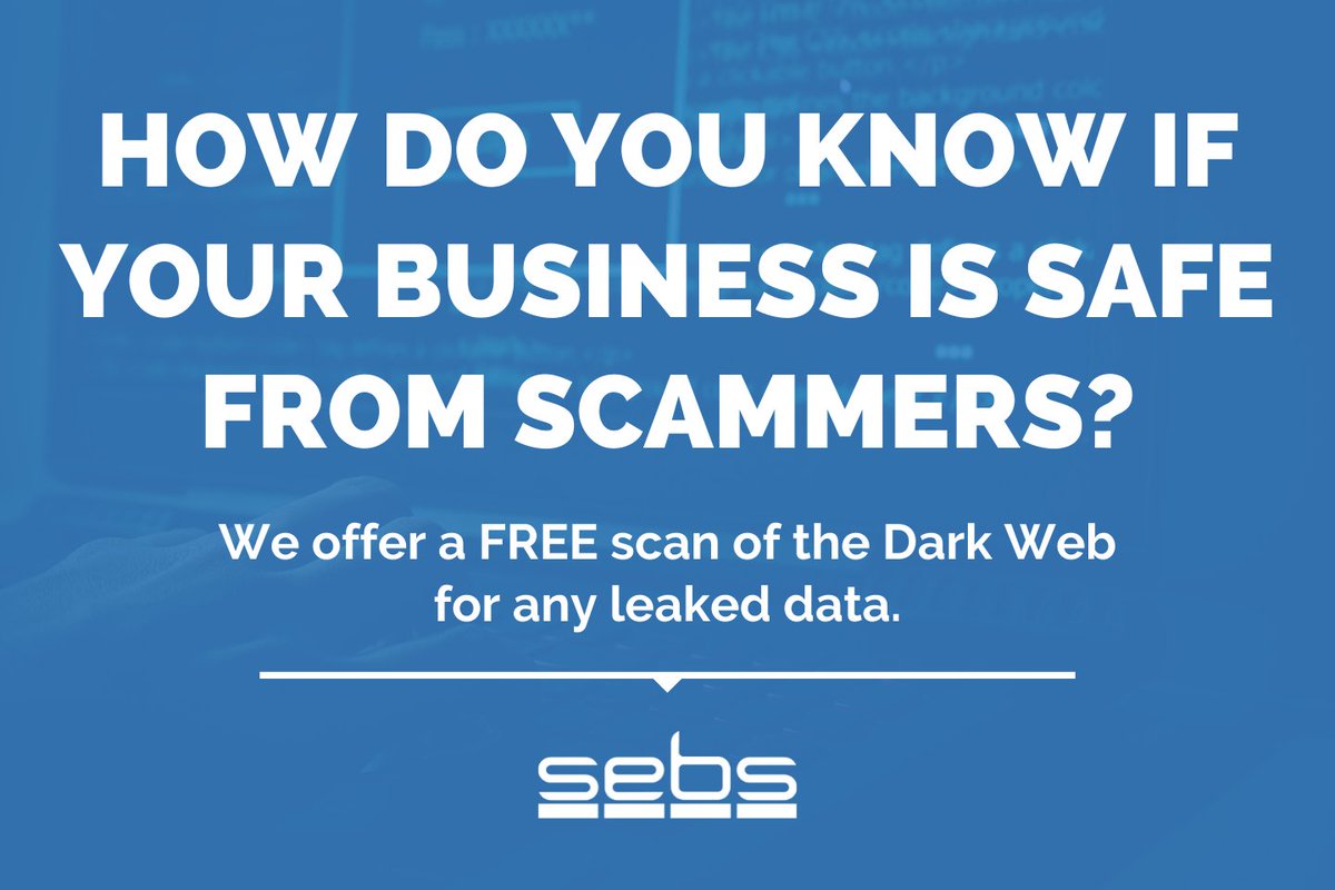 How do you know if your business is safe from scammers?

We offer a FREE scan of the Dark Web for any leaked data.

Fill out the form here: bit.ly/3aRFWeo