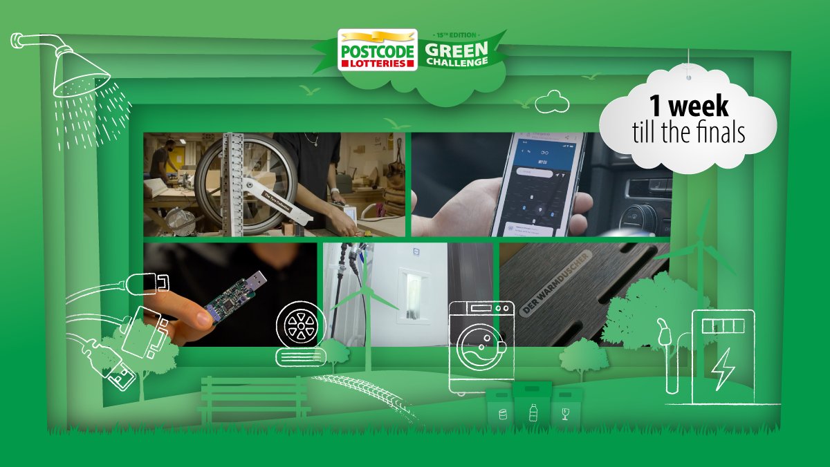 Only one week until the Green Challenge finals. Join us for five mind-blowing ideas, five chances to win € 500,000 and lots of inspiration! bit.ly/3ahWI5I