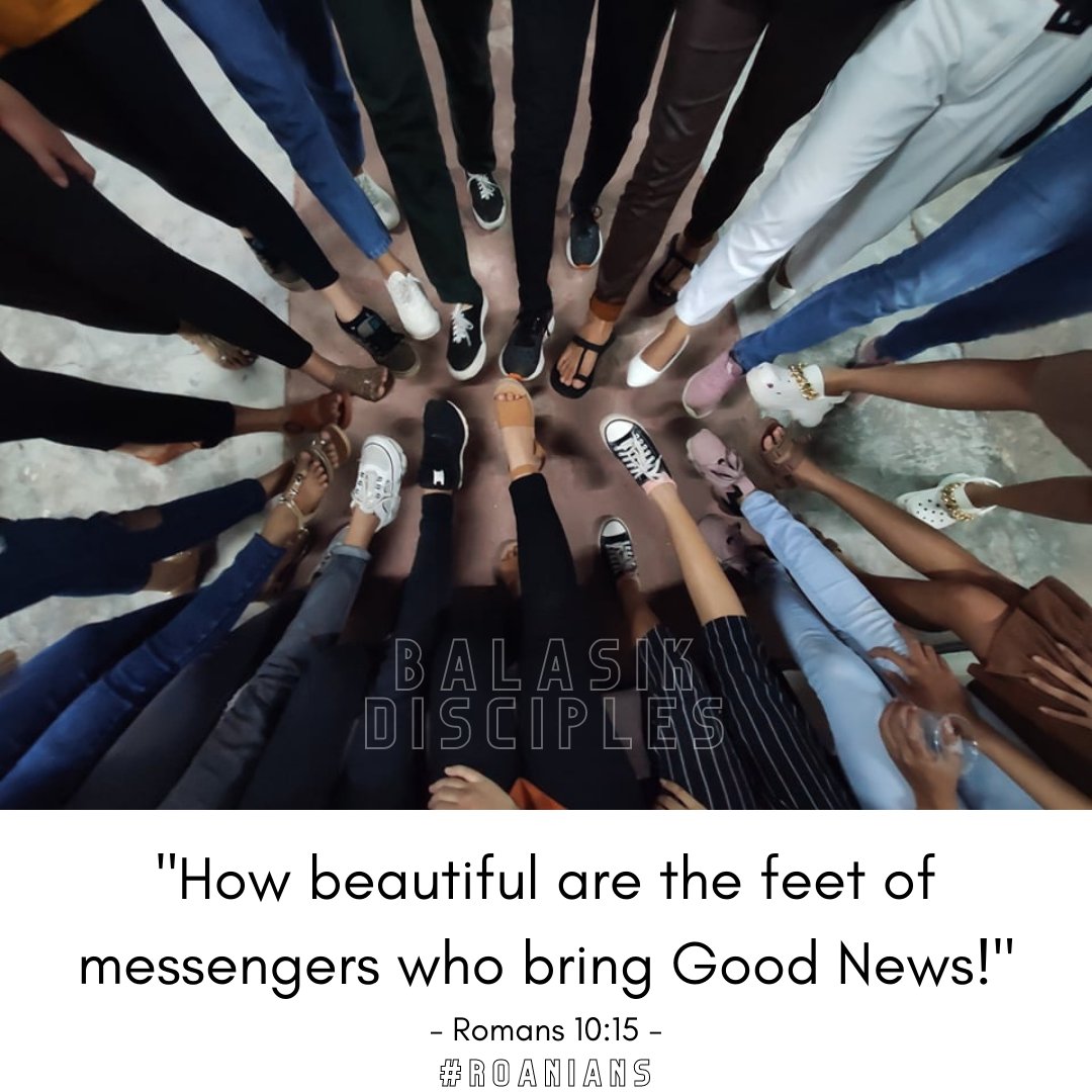 ROA_church's tweet image. BEAUTIFUL FEET!
Romans 10:15

Visit our BALASIK Disciples Group for more encouraging posts on leadership and our personal walk with the Lord.
You can also share your own testimony.

facebook.com/groups/balasik…

#roachurch
#BALASIKDisciples