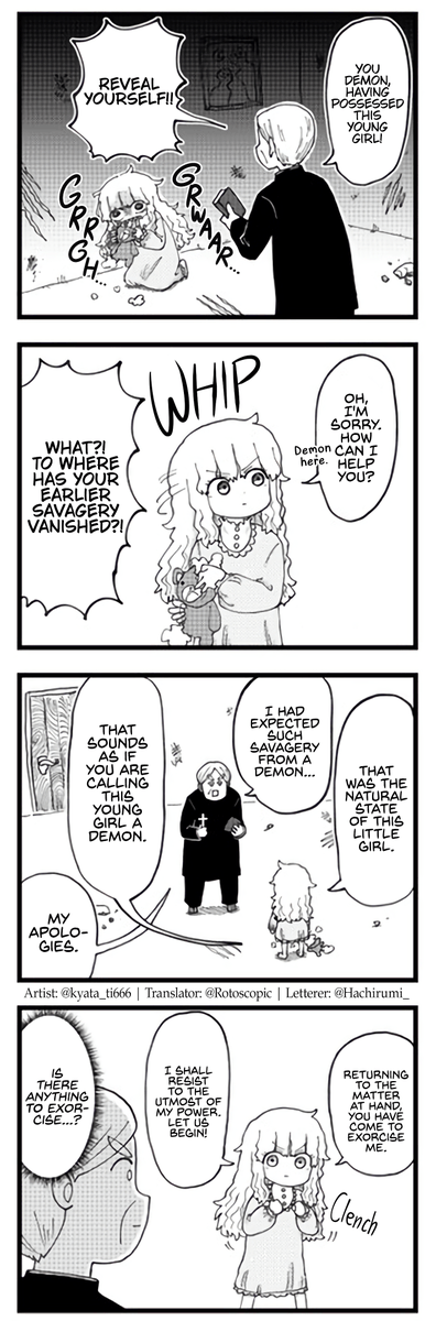 Hachirumi_'s tweet image. Well-mannered Demon

[Special thanks to @rotoscopic for the translation.]

Translated with @kyata_ti666's permission!